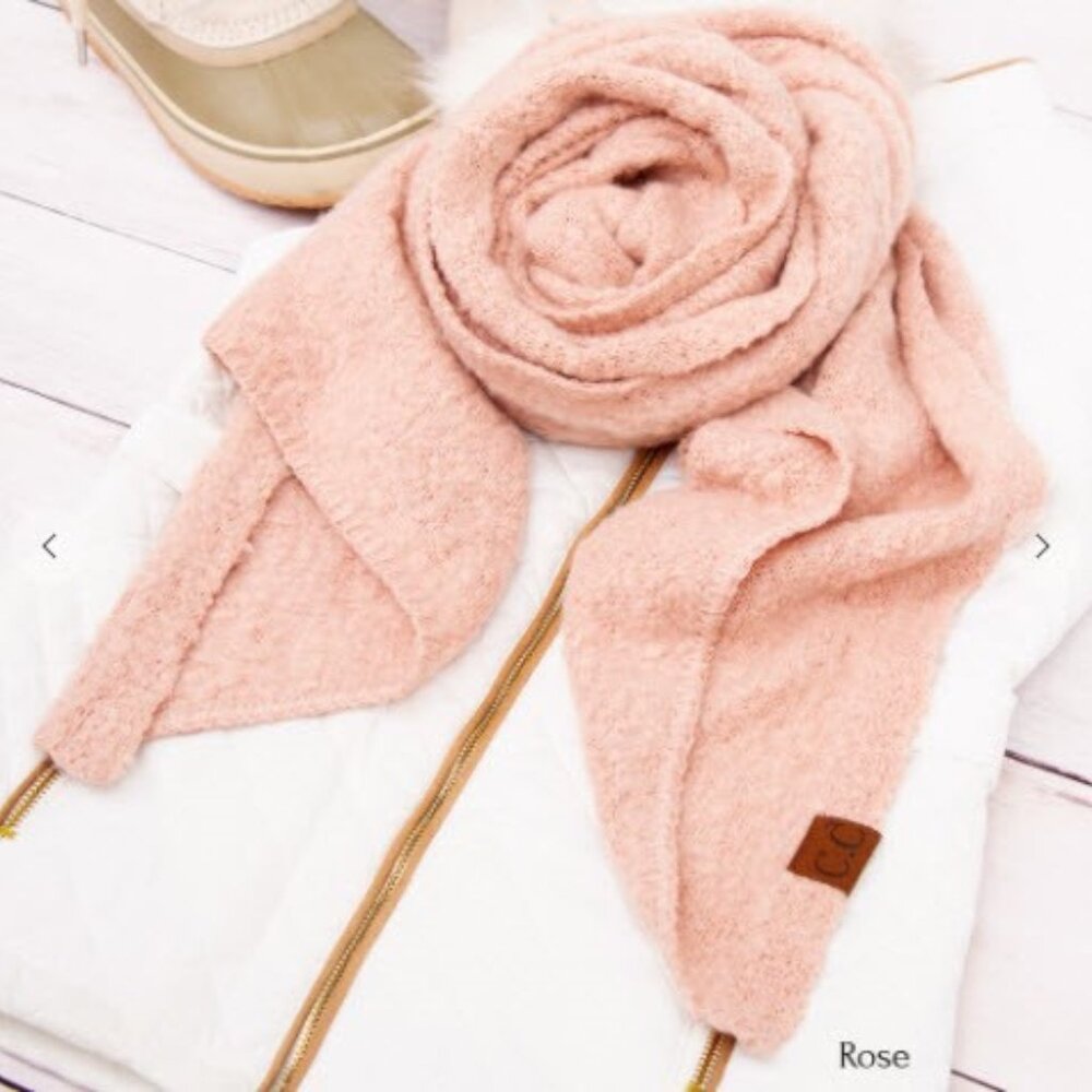 Soft, Light Pink Oblong Scarf